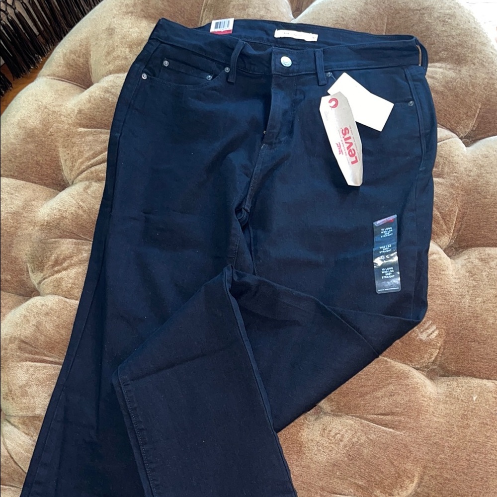 Levi's Black Straight Leg  Jeans Premium Denim women